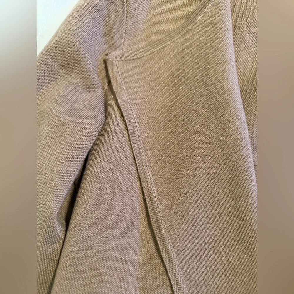 Women's Tan Cardigan Sweater - Picture 10 of 13